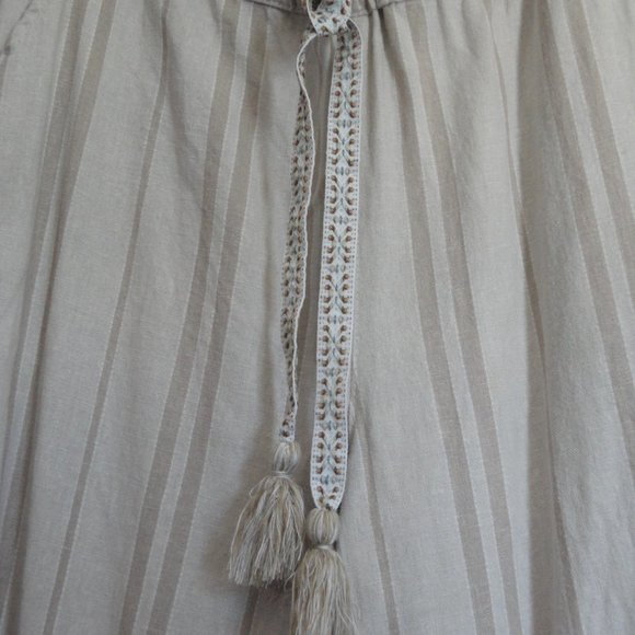 Wide-leg Striped Linen Pants - Picture 3 of 7